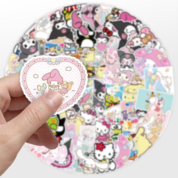 Autocollants décoratifs kawaii pour téléphone et ordinateur