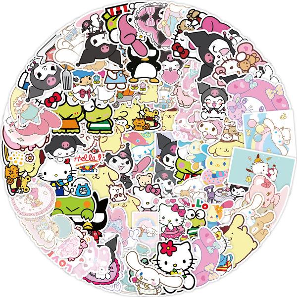 Autocollants décoratifs kawaii pour téléphone et ordinateur