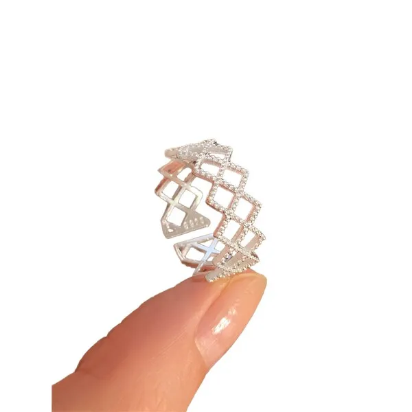 Bague ouverte ajustable style coréen pour femme, design simple et élégant