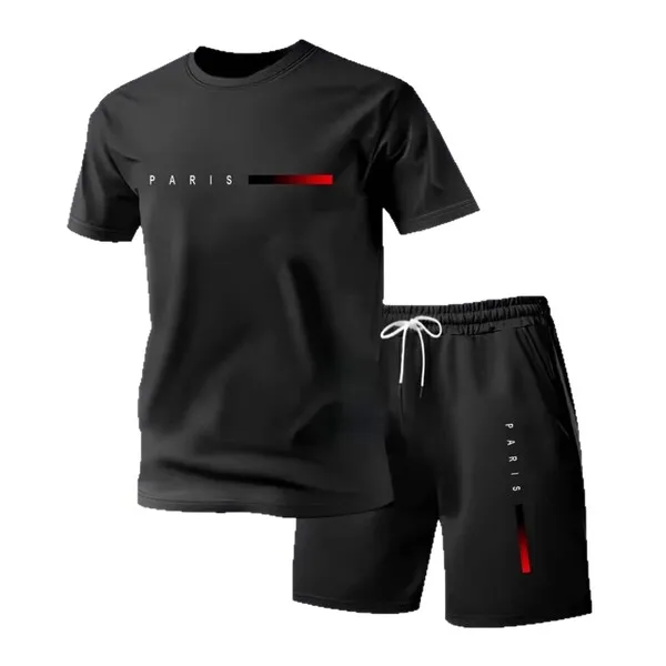Ensemble sport homme t-shirt et short à séchage rapide