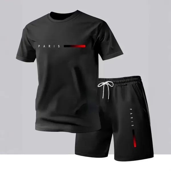 Ensemble sport homme t-shirt et short à séchage rapide