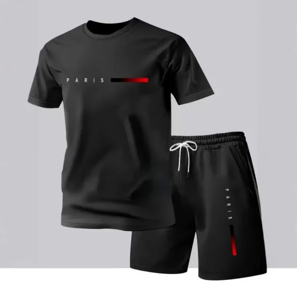 Ensemble sport homme t-shirt et short à séchage rapide