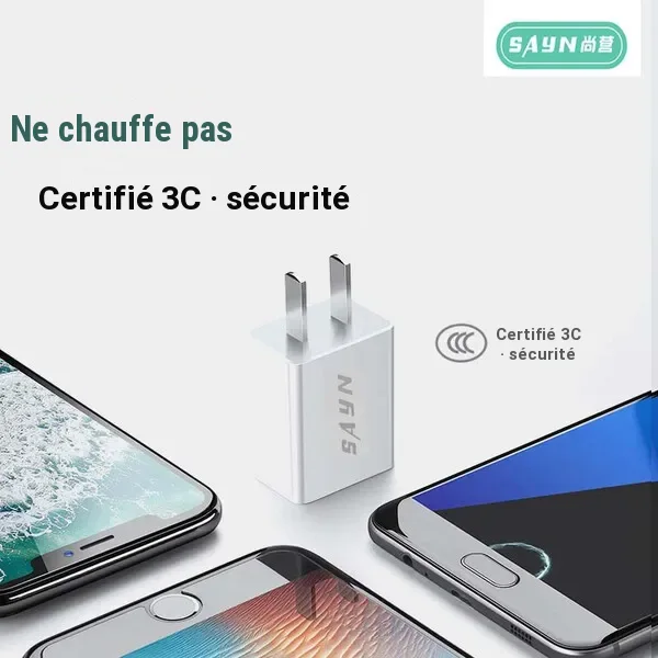 Huawei, apple, xiaomi, oppo, ensemble compatible charge, téléphone portable, chargeur,