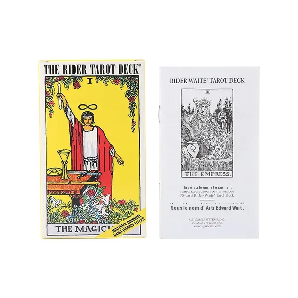 Jeu de tarot anglais grand format 12 x 7 cm avec guide papier