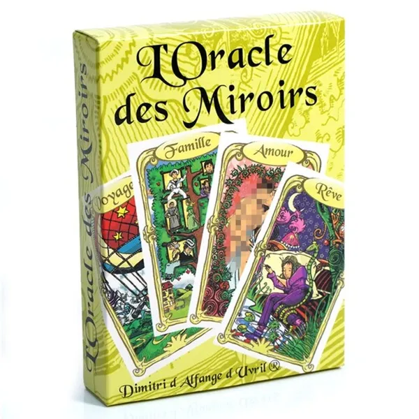 Jeu de tarot divinatoire en français avec cartes illustrées et boîte rigide