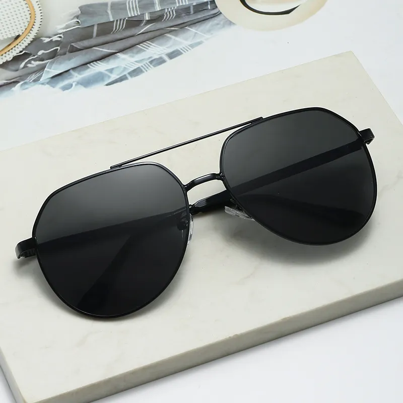 Lunettes de soleil métal double pont protection UV380 pour homme et femme