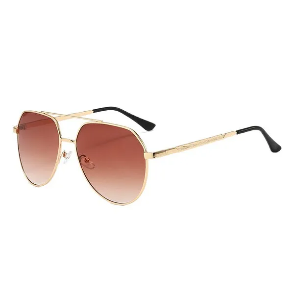 Lunettes de soleil métal double pont protection UV380 pour homme et femme