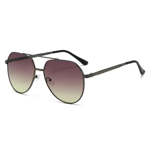 Lunettes de soleil métal double pont protection UV380 pour homme et femme