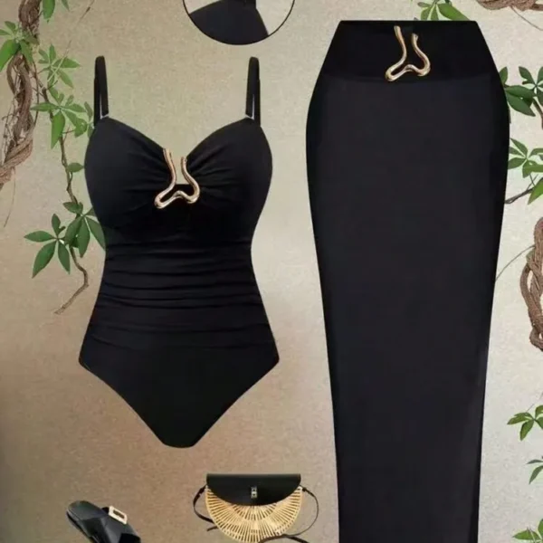 Maillot de bain une pièce femme imprimé, coupe amincissante et couvrante