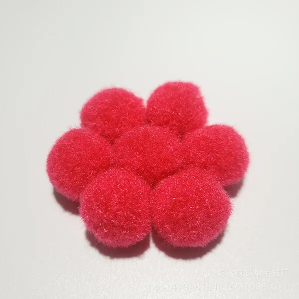 Pompons colorés 2,5 cm pour DIY, décoration et jouets pour animaux