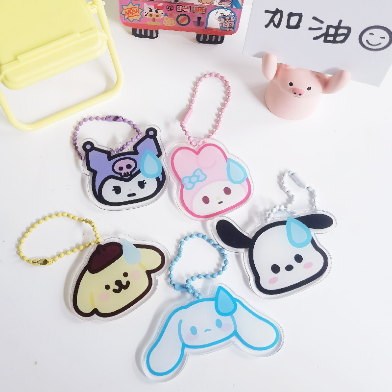 Porte-clés pendentif acrylique fantaisie pour sac et téléphone