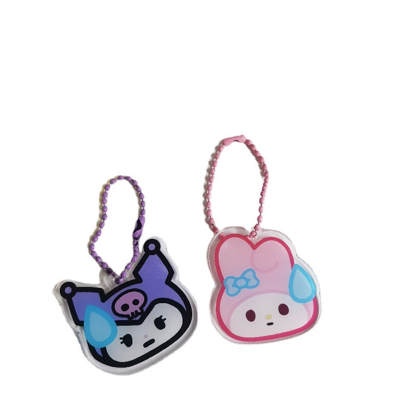Porte-clés pendentif acrylique fantaisie pour sac et téléphone