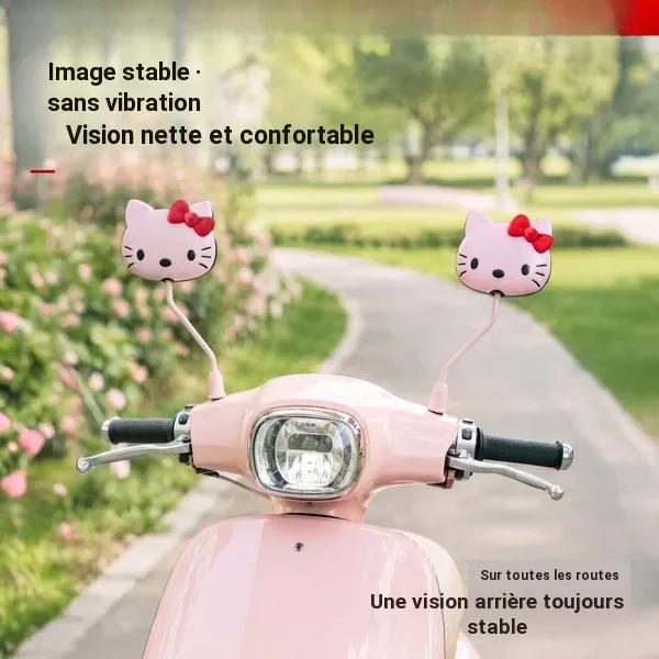 Rétroviseur pour vélo électrique, filetage 8 mm, paire, motif cartoon mignon