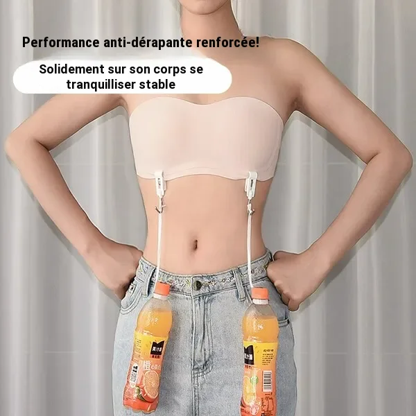 Soutien-gorge bandeau invisible push-up sans bretelles