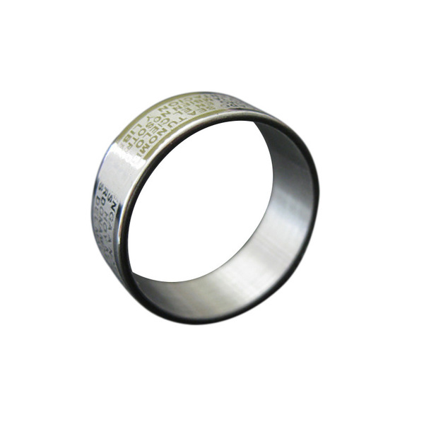 Bague acier inoxydable brillante unisexe forme géométrique