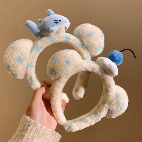 Bandeau en peluche doux pour cheveux, oreilles d'animaux ou nœud