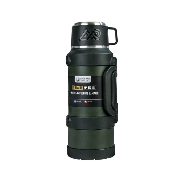Bouteille isotherme en acier inoxydable 316 avec poignée, grande capacité