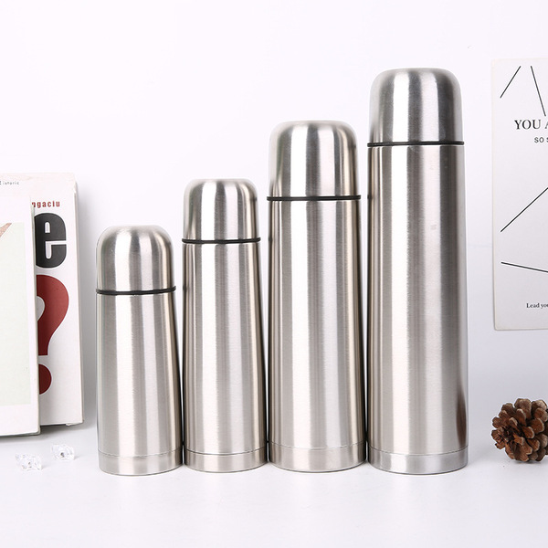 Bouteille thermos inox isotherme 350ml à 1L motifs camouflage, lapin, éléphant