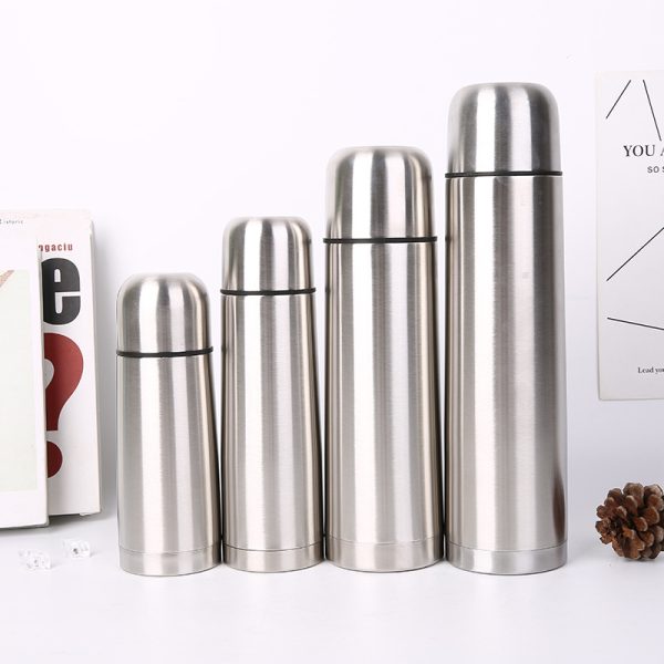 Bouteille thermos inox isotherme 350ml à 1L motifs camouflage, lapin, éléphant