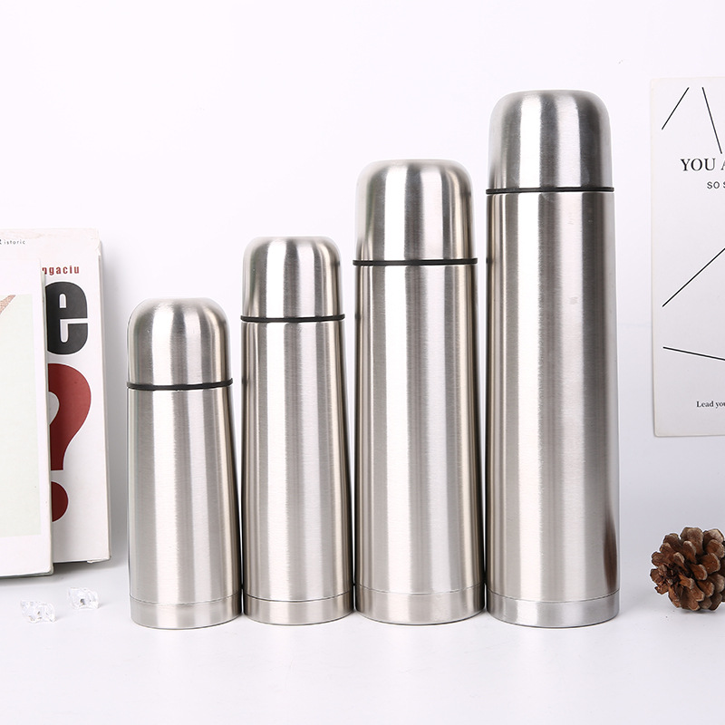 Bouteille thermos inox isotherme 350ml à 1L motifs camouflage, lapin, éléphant