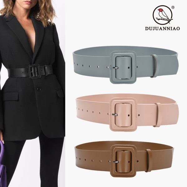 Ceinture de taille femme en cuir véritable pour robe, trench et veste