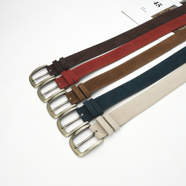 Ceinture femme cuir à boucle ardillon, design simple et élégant pour jeans