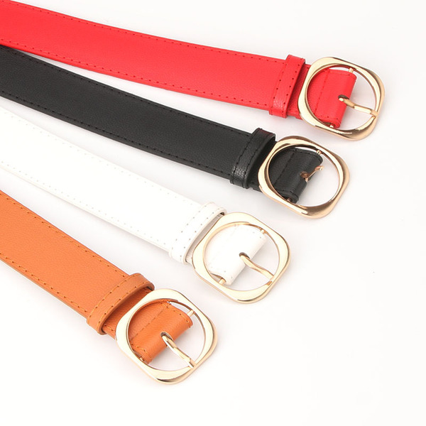 Ceinture femme cuir imitation, boucle alliage, largeur 3,4 cm, longueur 105 cm