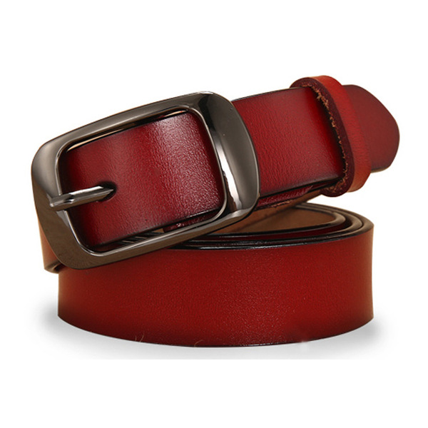 Ceinture femme cuir véritable, boucle ardillon, largeur standard