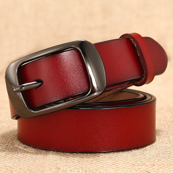 Ceinture femme cuir véritable, boucle ardillon, largeur standard