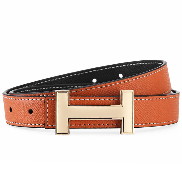 Ceinture femme en cuir véritable boucle H style professionnel et loisir