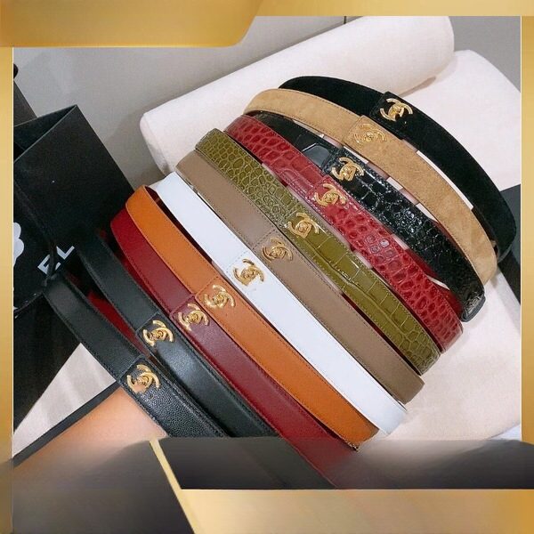 Ceinture femme en cuir véritable largeur 2,5 cm, boucle alliage