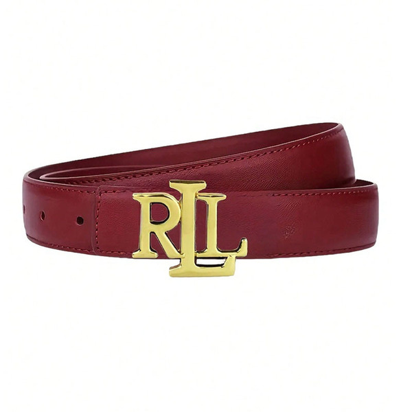 Ceinture femme en simili cuir avec boucle alliage, design lettre, largeur 2-4 cm