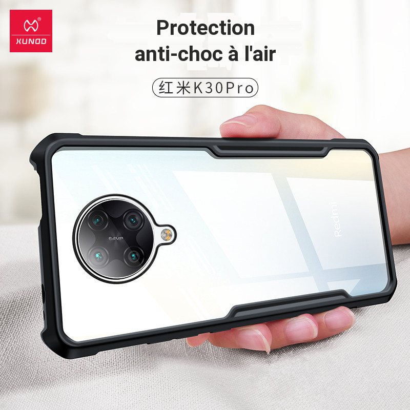 Coque anti-choc transparente pour Redmi Note 9S, Note 8 Pro et Poco X3