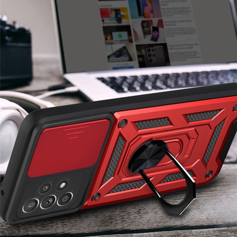 Coque antichoc Vivo avec anneau support et bague de maintien