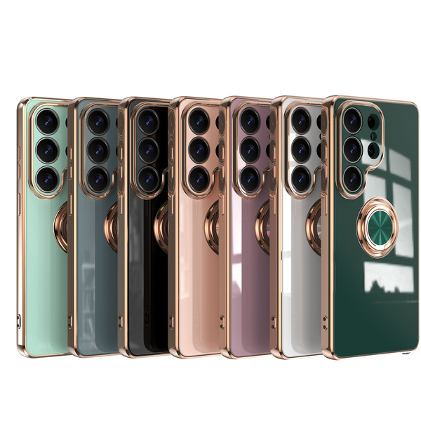 Coque arrière avec anneau magnétique et support pour Samsung Galaxy S22 à S26