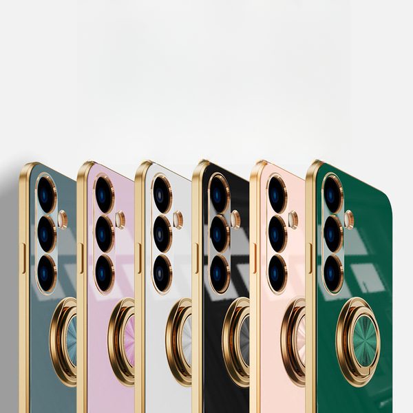 Coque arrière avec anneau magnétique et support pour Samsung Galaxy S22 à S26