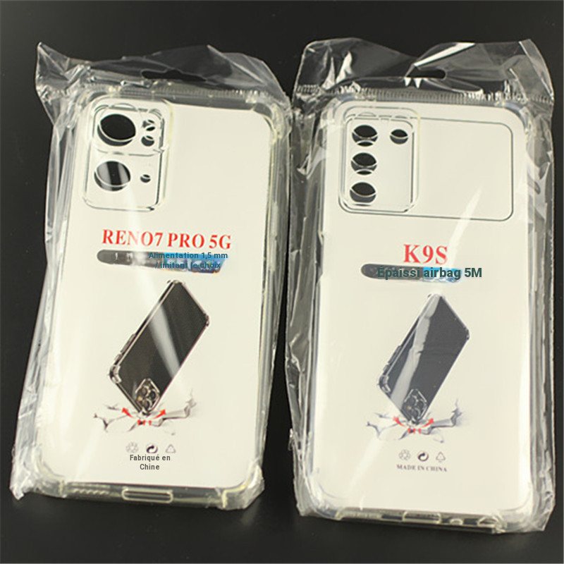 Coque arrière souple transparente antichoc en TPU pour smartphone