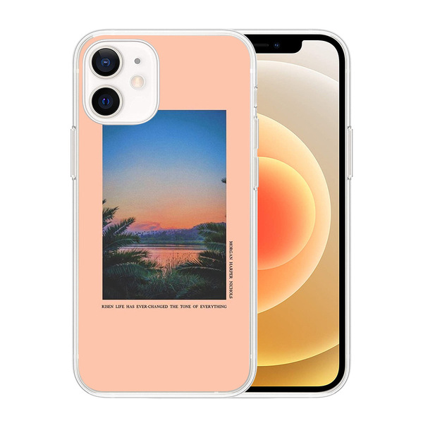 Coque arrière transparente antichoc pour iPhone 13 à 15, motif artistique