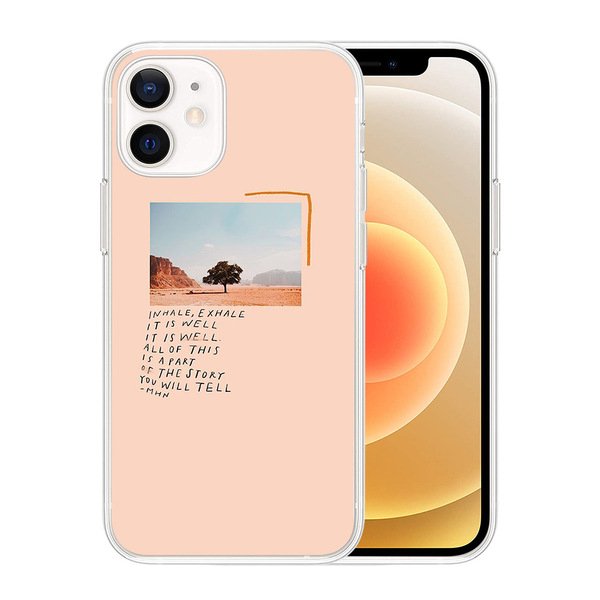 Coque arrière transparente antichoc pour iPhone 13 à 15, motif artistique