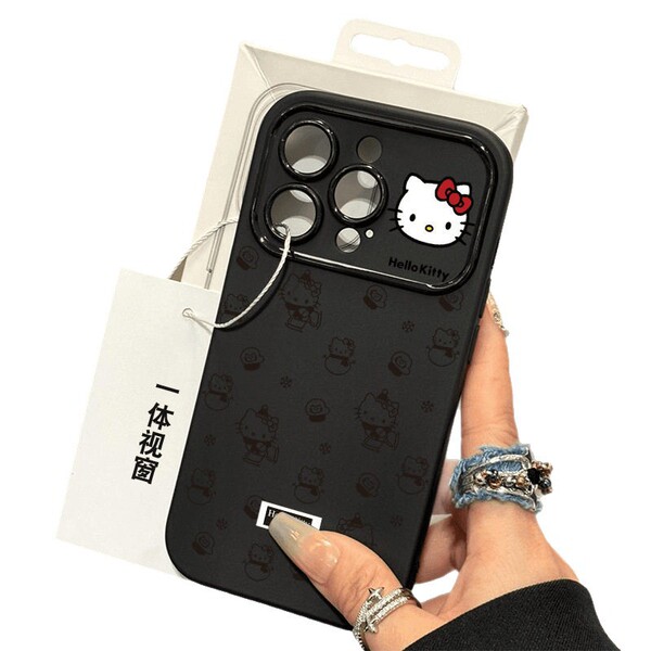 Coque de protection iPhone 17 Pro Max Hello Kitty bonhomme de neige