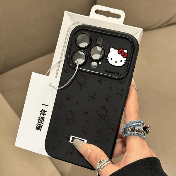 Coque de protection iPhone 17 Pro Max Hello Kitty bonhomme de neige