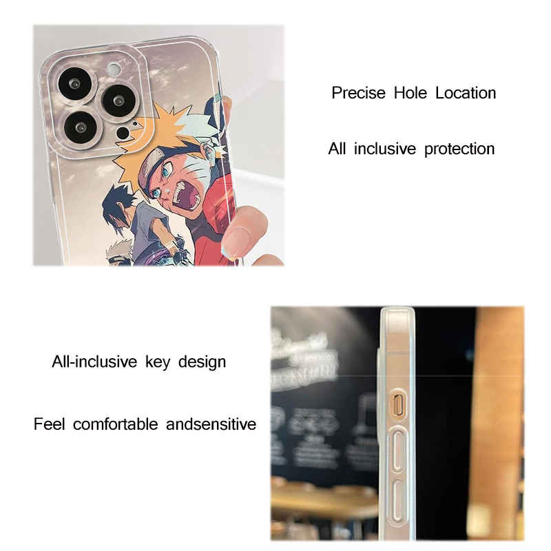 Coque de protection iPhone transparente Naruto anti-choc