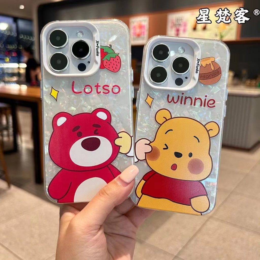 Coque de protection iPhone transparente semi-transparente motifs dessin animé