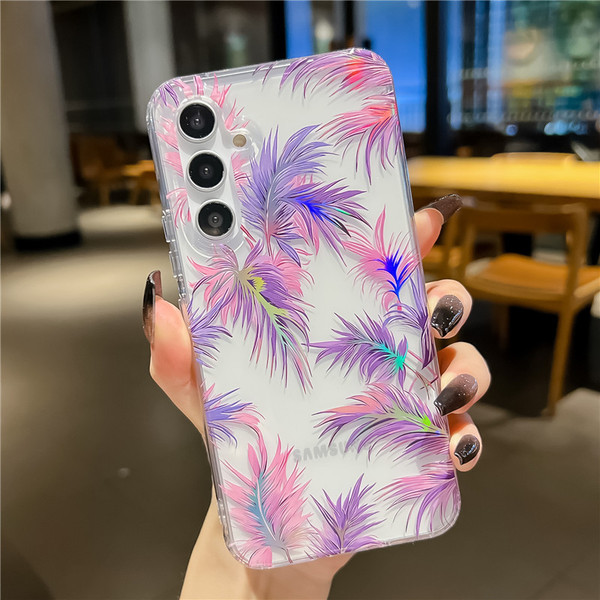 Coque de protection transparente imprimée pour Samsung Galaxy S24 S23 S22