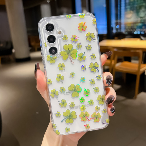 Coque de protection transparente imprimée pour Samsung Galaxy S24 S23 S22