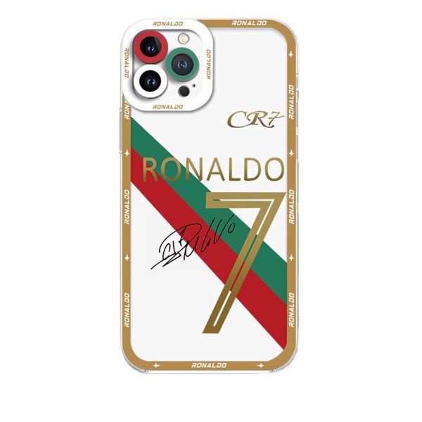 Coque de protection transparente motif football pour iPhone 16/17/18
