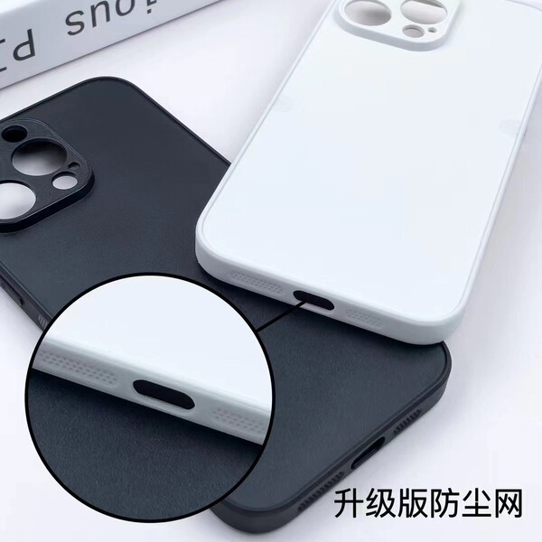 Coque de téléphone 2 en 1 antichoc avec verre et motif antidérapant pour iPhone