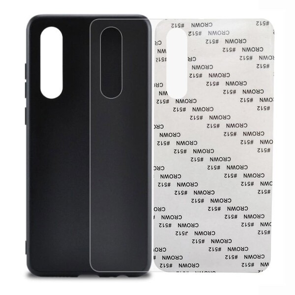 Coque de téléphone 2 en 1 antichoc avec verre et motif antidérapant pour iPhone