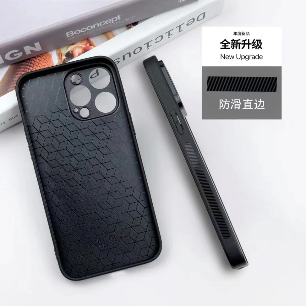 Coque de téléphone 2 en 1 antichoc avec verre et motif antidérapant pour iPhone