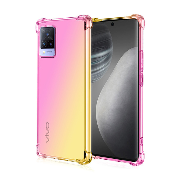 Coque de téléphone antichoc dégradé violet-bleu pour Vivo S1 V15 V17
